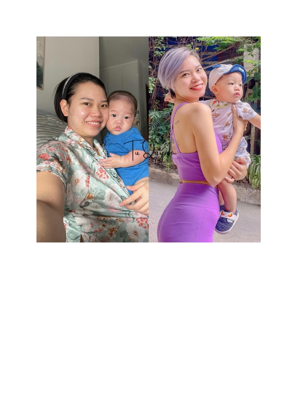 Mẹ bỉm before after