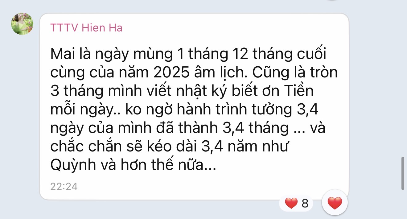 Chia sẻ của chị Hien Ha