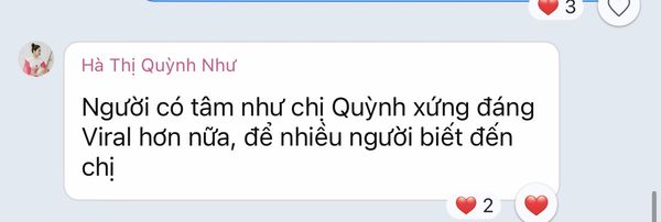 Tin nhắn cảm nhận của học viên Hà Thị Quỳnh Như